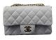 Chanel Classic Mini Flap Bag in White Cannage Pattern CF1119 Gold