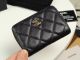 Luxury Chanel Classic Card Holder in Grained Calfskin and Gold-Tone Metal Black