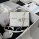 Chanel White Calfskin Flap Shoulder Bag - AS2892