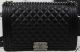 Boy Chanel Flap Bags Black with Cannage Pattern A67088 Silver