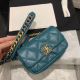 Chanel 19 Sheepskin Leather Blue Bodypack AS1163