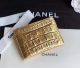 Chanel Calfskin Gold Tone Metal A31510 Gold