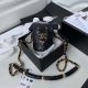 Chanel Black Lambskin Drawstring Bag with Gold Metal AP2330