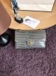 Chanel Classic Flap Bag in Alligator and Gold-Tone Metal - Grey Color
