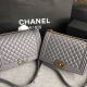 Boy Chanel A67088 Grey Flap Bag in Original Sheepskin Leather, JK5502nB26