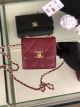 Chanel Purple Lambskin Flap Bag with Gold-Tone Metal - Style 3797