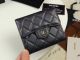 Chanel Calfskin Leather Wallet & Gold-Tone Metal A82288 Black