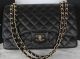 Chanel Black Classic Flap Bag with Original Cannage Pattern and Gold Hardware, Style number: CFA1116