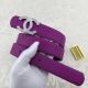 Purple Chanel 30mm Leather Belt Chanel Sale