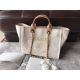 Chanel Creamy Leather Shoulder Shopping Bag A2369