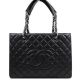 Chanel Classic Black Caviar Leather Coco Bag GST A50995 Silver