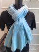 Identify fake Chanel blue scarf
