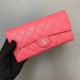 Imitation Chanel Classic Flap Wallet A31506 Rose Gold-Tone Metal