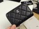 Chanel Classic Card Holder in Grained Calfskin and Silver-Tone Metal, Black