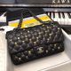 Imitation CHANEL Classic Handbag Lambskin Silver-Tone & Ruthenium-Finish Metal Black A01112