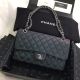 Chanel Black Calfskin and Silver-Tone Metal A01112 Bag