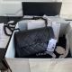 Chanel Grained Calfskin & Lacquered Metal Flap Bag AS2303 Black - Chanel Bag Interface