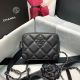 2020 New Chanel Leather Ball Grain Bag Black AP1132