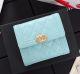 Chanel Calfskin Leather & Gold-Tone Metal Sky Blue A80734