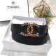 Imitation Chanel Calf Leather Wide Belt - 30mm 56588 JK646KV93