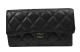 Chanel Tri-Fold Wallet with Original Cannage Pattern in Black Color