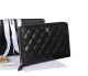 Chanel Matelassé Leather Zip Around Wallet Black
