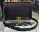 Boy Chanel Flap Bag in Original Black Cannage Pattern A67088 Gold