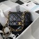 Replica CHANEL Lambskin Flap Shoulder Bag with Channel Brand Keywords