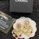 Chanel Earrings with Classic CC Logo Design and Sparkling Crystals