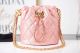 Chanel Pink Grained Calfskin Drawstring Bag AS2859 Gold Metal