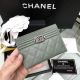 BOY CHANEL Card Holder A84431 Green