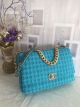 Optimized and Refactored: CHANEL 19 Flap Bag in Blue with AS1162 Serial NumberJK4271MO84