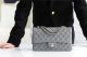 Chanel Classic Handbag in Grained Calfskin with Silver-Tone Metal - Grey