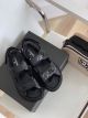 Chanel Smooth Original Leather Sandals C3597 Black JK4460zS17