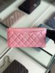 Chanel Calfskin Leather & Gold-Tone Metal A84107 Pink