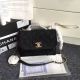 Chanel Flap Bag in Calfskin with Gold-Tone Hardware - Black Suede