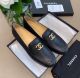 Replica Chanel Calfskin Leather Shoes CH2740 Black Shoes JK104zR45