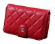 Chanel Matelasse Bi-Fold Wallet Sheepskin Leather A31506 Red