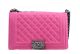 Boy Chanel Flap Shoulder Bag in Pink Suede Leather A6016