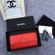High-Quality Replica Chanel Sheepskin & Gold-Tone Metal Wallet AP0955 Red