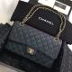 Chanel Black Calfskin Gold-Tone Metal A01112 Handbag