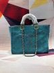 Chanel A2369 Green Canvas Shoulder Shopping Bag, JK4504Zw99