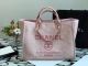 Chanel Pink Canvas Tote Shopping Bag B66941 - Authentic Quality & Latest Style