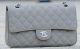 Chanel 2.55 Flap Bag in Grey Cannage Pattern - Silver Hardware