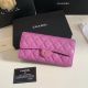 Replica Chanel Calfskin Leather & Gold-Tone Metal Wallet in Lavender Color