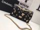 Chanel 2.55 Flap Bag in Original Black Leather - A1112 with Keywords: Chanel, Flap Bag, Black Leather