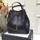Imitation CHANEL Calfskin Drawstring Bag with Gold-Tone Metal - High Quality - Black