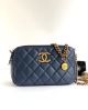 Chanel Classic Blue Clutch with Chain - A94105