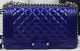 Boy Chanel Original Patent Leather Flap Bag in Blue - A67025