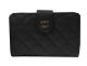 Chanel Black Matelasse Bifold Wallet Original Cannage Pattern A48667 Gold
